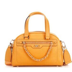NWT Michael Kors Williamsburg Small Bowling Satchel Bag - Golden Rod